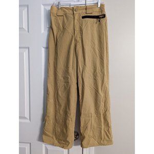 Capp3L O4M Trail Nylon Snow Ski Pants Unisex Tan Zip Pockets Medium Lightweight